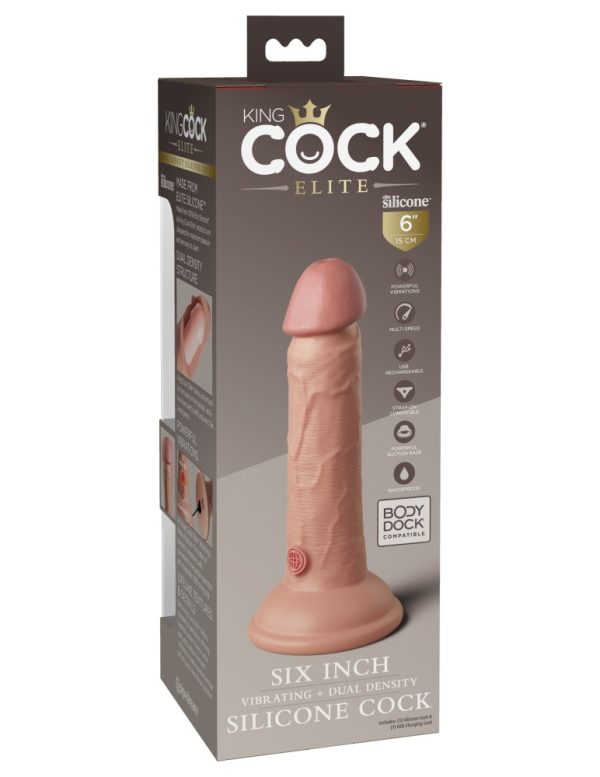 6" Dual Density Vibrating Silicone Cock  Light ViPstore.hu - Erotika Webáruház - Szexshop 2