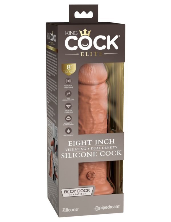 8" Dual Density Vibrating Silicone Cock  Tan ViPstore.hu - Erotika Webáruház - Szexshop