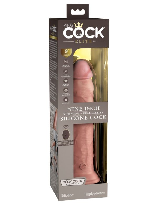 9" Dual Density Vibrating Silicone Cock with Remote  Light ViPstore.hu - Erotika Webáruház - Szexshop