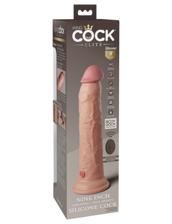 9" Dual Density Vibrating Silicone Cock with Remote  Light ViPstore.hu - Erotika Webáruház - Szexshop 2