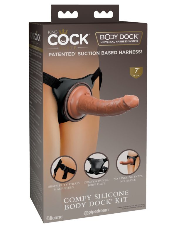 Comfy Silicone Body Dock Kit Black/ Dark Brown ViPstore.hu - Erotika Webáruház - Szexshop