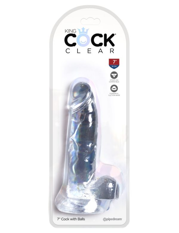 7" with balls Clear ViPstore.hu - Erotika Webáruház - Szexshop
