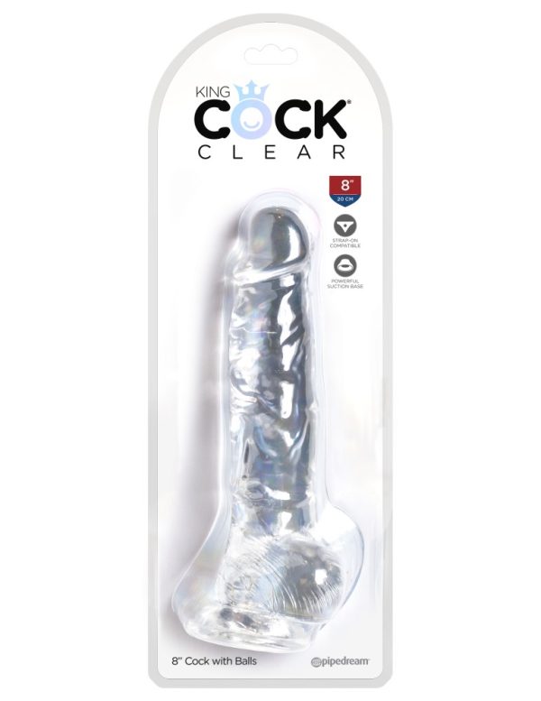 8" with balls Clear ViPstore.hu - Erotika Webáruház - Szexshop