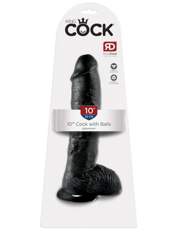 10" Cock with Balls  Black ViPstore.hu - Erotika Webáruház - Szexshop