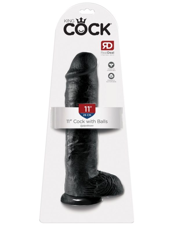 11" Cock with Balls Black ViPstore.hu - Erotika Webáruház - Szexshop