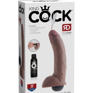 9" Squirting Cock with Balls Brown ViPstore.hu - Erotika Webáruház - Szexshop