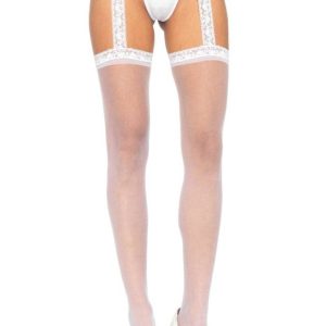 Sheer Thigh Highs – WHITE – O/S – HOSIERY ViPstore.hu - Erotika Webáruház - Szexshop