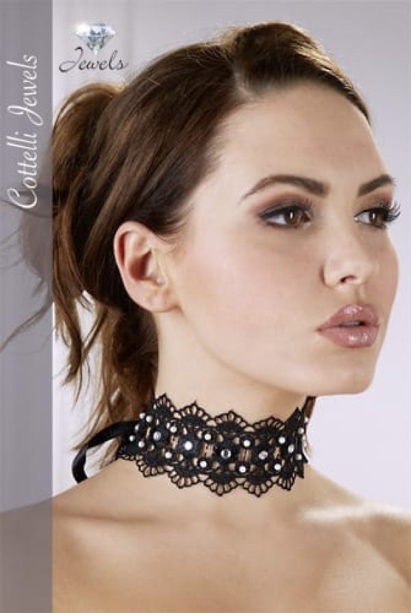 Embroidered Choker+Rhinestones ViPstore.hu - Erotika Webáruház - Szexshop