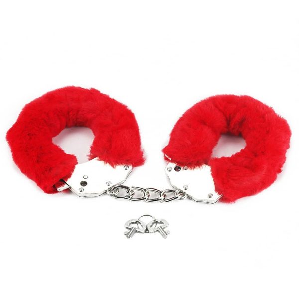 Fetish Pleasure Fluffy Hand Cuffs Red ViPstore.hu - Erotika Webáruház - Szexshop 3