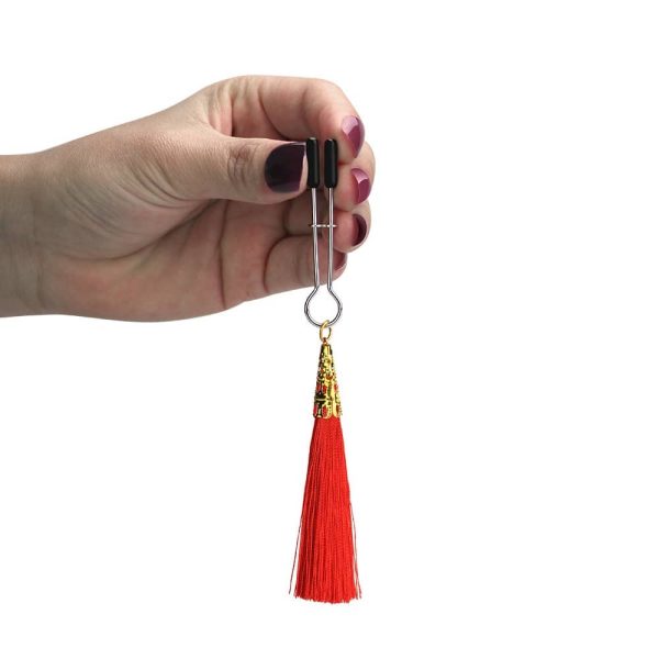 Glamor Tassel Nipple Clamp Red ViPstore.hu - Erotika Webáruház - Szexshop 3