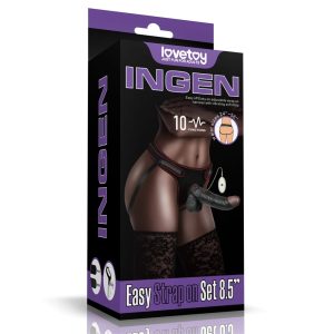 Vibrating Easy Strapon Set 8.5" Black ViPstore.hu - Erotika Webáruház - Szexshop