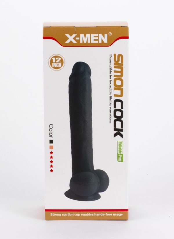 X-Men Louis 12" Cock Black ViPstore.hu - Erotika Webáruház - Szexshop