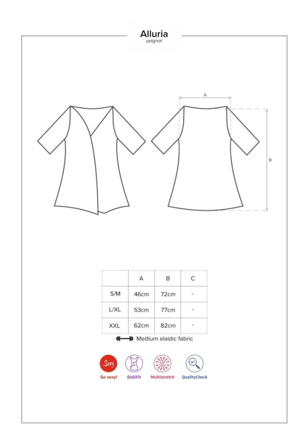 Alluria peignoir & thong  S/M ViPstore.hu - Erotika Webáruház - Szexshop 3