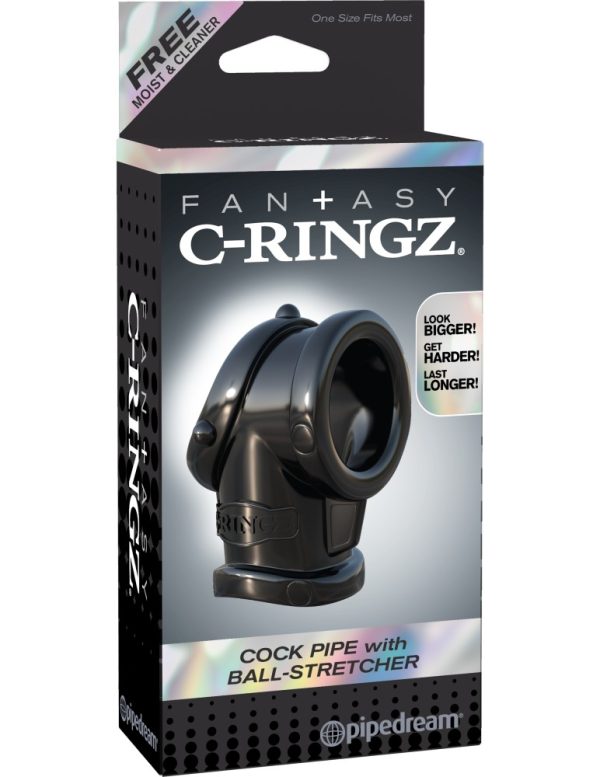 Cock Pipe With Ball-Stretcher  Black ViPstore.hu - Erotika Webáruház - Szexshop