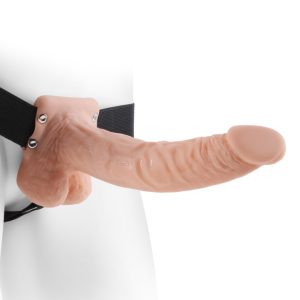 9" Hollow Strap-On with Balls  Light/Black ViPstore.hu - Erotika Webáruház - Szexshop 2