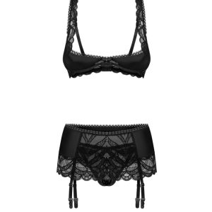 Lecille 3-pcs crotchless set - L/XL