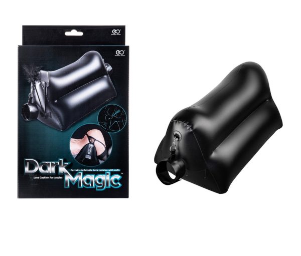 DARK MAGIC INFLATABLE LOVE CUSHION WITH CUFFS ViPstore.hu - Erotika Webáruház - Szexshop