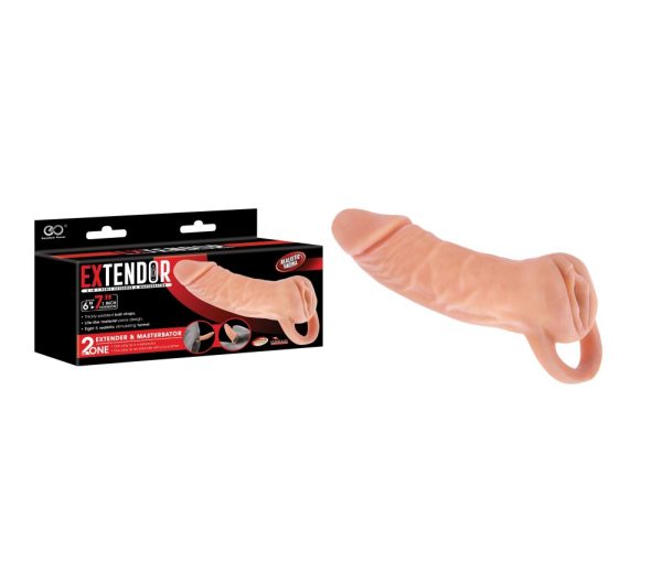 EXTENDOR 7" TPR 2 IN 1 EXTENDER & MASTURBATOR ViPstore.hu - Erotika Webáruház - Szexshop