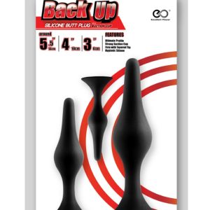 Back Up 3",4",5.5" Silicone Butt Plug w/Suction Cup (3pcs in 1 Kit Set) ViPstore.hu - Erotika Webáruház - Szexshop