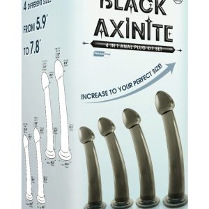 Black Axinite 4 in 1 Anal Plug Kit Set ViPstore.hu - Erotika Webáruház - Szexshop