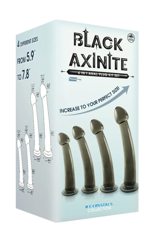 Black Axinite 4 in 1 Anal Plug Kit Set ViPstore.hu - Erotika Webáruház - Szexshop