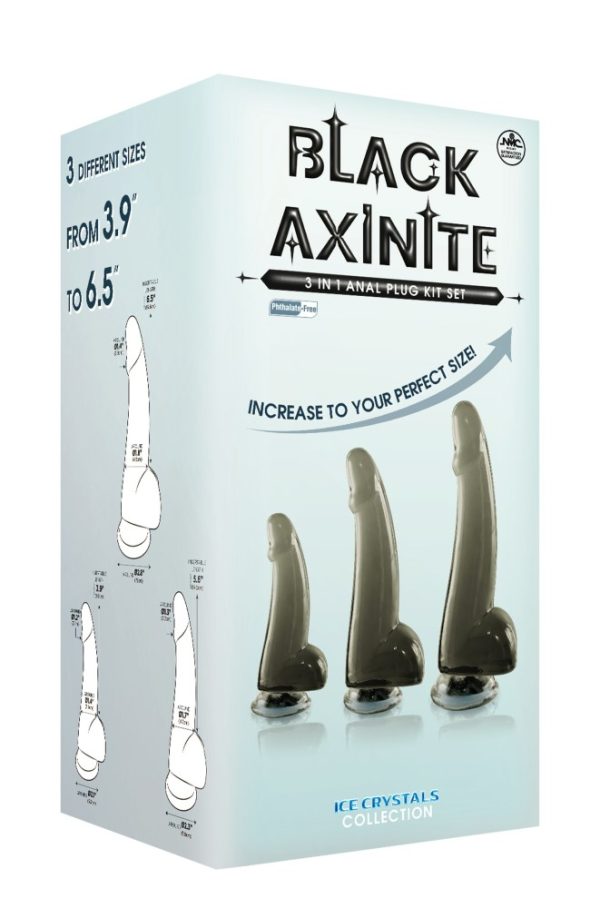 Black Axinite 3 in 1 Anal Plug Kit Set IV ViPstore.hu - Erotika Webáruház - Szexshop