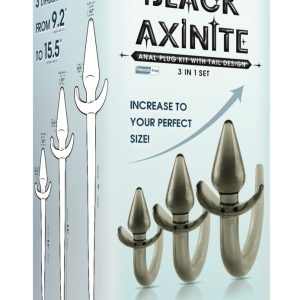 Black Axinite 3 In 1 Anal Plug Kit Set with Tail Design: 9.2", 12.3", 15.5" ViPstore.hu - Erotika Webáruház - Szexshop