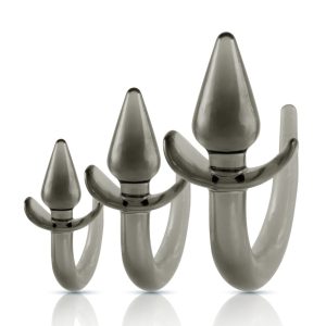 Black Axinite 3 In 1 Anal Plug Kit Set with Tail Design ViPstore.hu - Erotika Webáruház - Szexshop 2