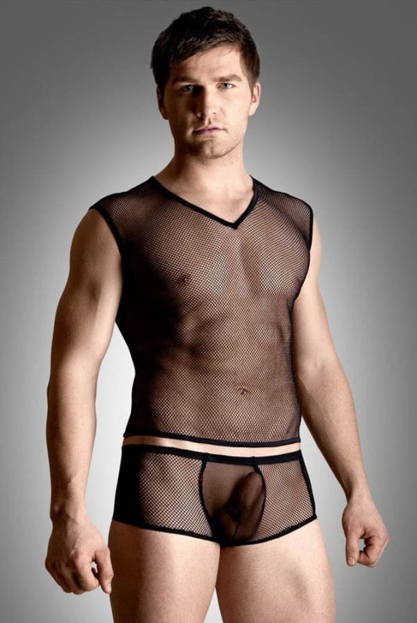 Net set – shirt and thong – black {} M/L ViPstore.hu - Erotika Webáruház - Szexshop