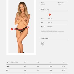 Chemeris crotchless panties   XS/S ViPstore.hu - Erotika Webáruház - Szexshop 2