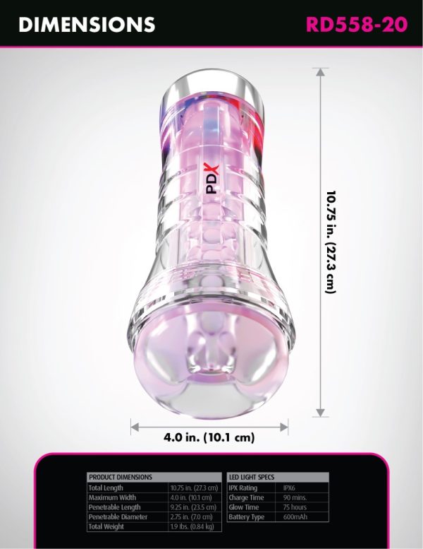 ViewTube XXL See-Thru EZ-Grip LED Stroker ViPstore.hu - Erotika Webáruház - Szexshop 6