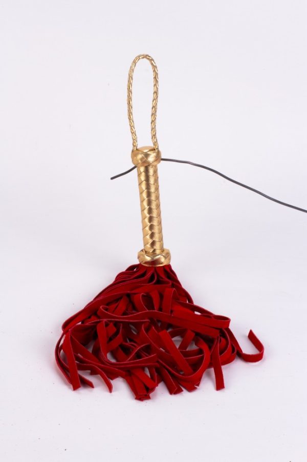 Flogger with Metallic Leather Handle and Suede Leather Tails Red 18" ViPstore.hu - Erotika Webáruház - Szexshop 5
