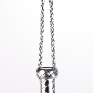 Flogger with Metallic Leather Handle and Suede Leather Tails Black 18" ViPstore.hu - Erotika Webáruház - Szexshop 2