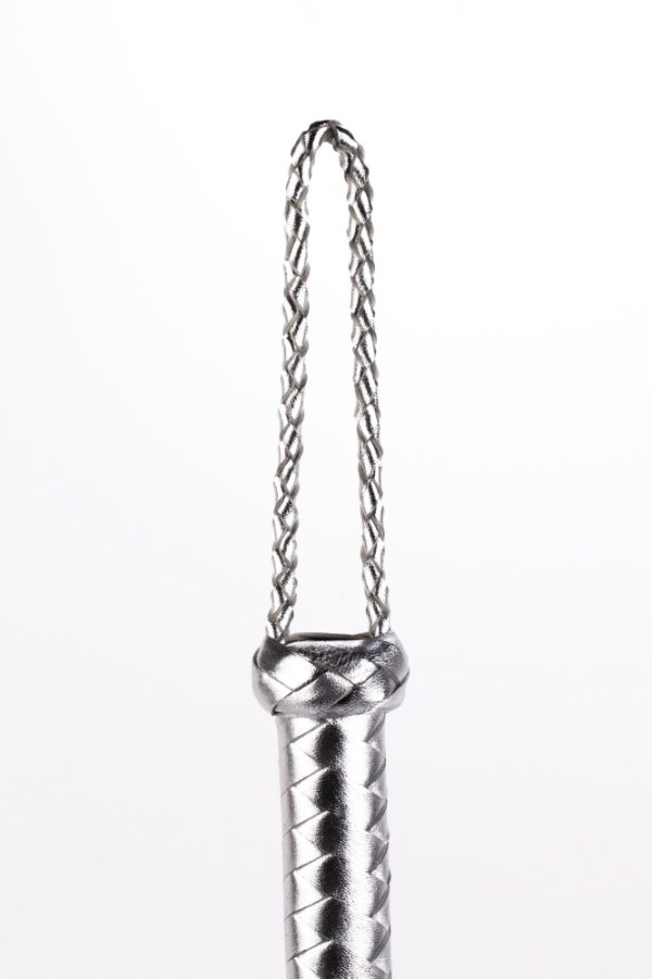 Flogger with Metallic Leather Handle and Suede Leather Tails Black 18" ViPstore.hu - Erotika Webáruház - Szexshop 2