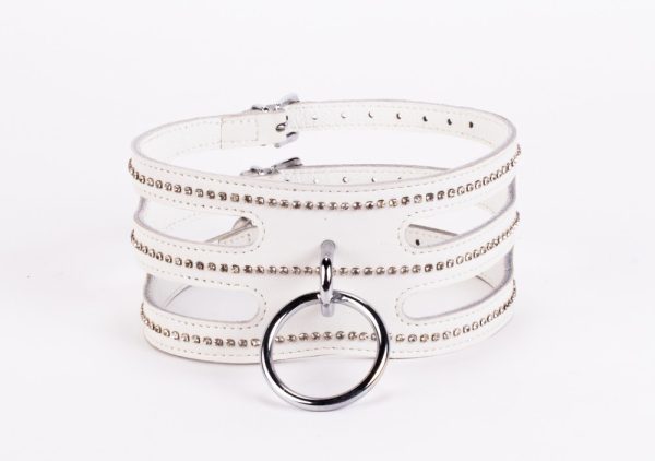 Designer Traingo Collar Made in Calf Softy Leather White ViPstore.hu - Erotika Webáruház - Szexshop