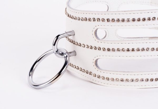 Designer Traingo Collar Made in Calf Softy Leather White ViPstore.hu - Erotika Webáruház - Szexshop 3
