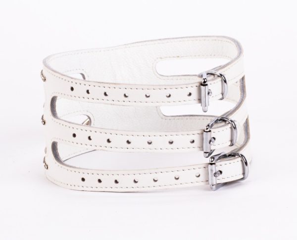 Designer Traingo Collar Made in Calf Softy Leather White ViPstore.hu - Erotika Webáruház - Szexshop 4