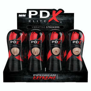 Pipedream Extreme Elite Vibrating Stroker Display – 12 pcs Light/Black ViPstore.hu - Erotika Webáruház - Szexshop 2