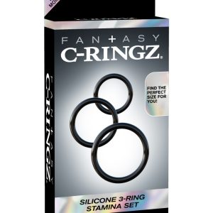 Silicone 3-Ring Stamina Set Black ViPstore.hu - Erotika Webáruház - Szexshop