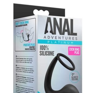 ANAL ADVENTURES COCK RING PLUG BLACK ViPstore.hu - Erotika Webáruház - Szexshop