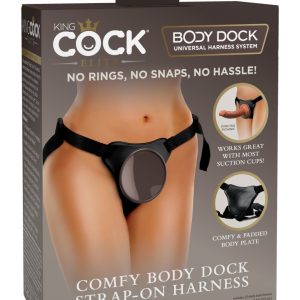 Comfy Body Dock Strap-On Harness Black/ Dark Brown ViPstore.hu - Erotika Webáruház - Szexshop