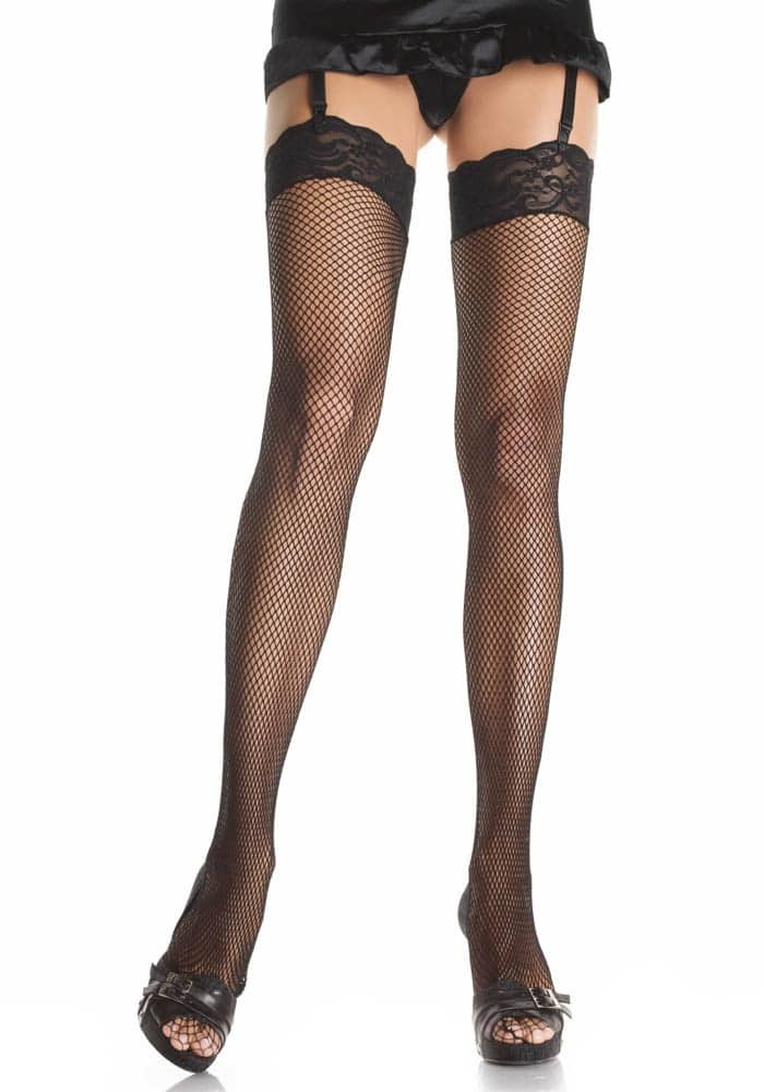 729023 FISHNET THIGH HI W/3" STRETCH LACE TOP O/S BLK ViPstore.hu - Erotika Webáruház - Szexshop 729023 FISHNET THIGH HI W/3" STRETCH LACE TOP O/S BLK ViPstore.hu - Erotika Webáruház - Szexshop