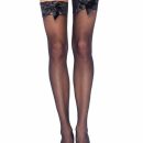 Rose Lace Crotchless Tights with Open Back – Black O/S ViPstore.hu - Erotika Webáruház - Szexshop