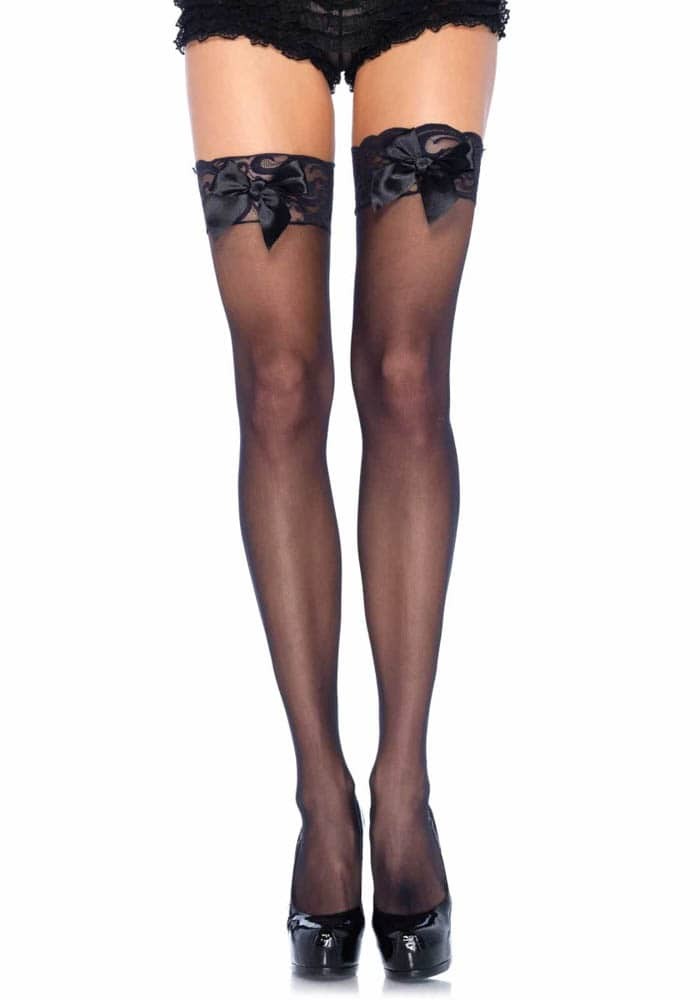 Sheer Thigh Highs Lace Top, black, O/S ViPstore.hu - Erotika Webáruház - Szexshop Sheer Thigh Highs Lace Top, black, O/S ViPstore.hu - Erotika Webáruház - Szexshop