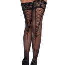Rose Lace Crotchless Tights with Open Back – Black O/S ViPstore.hu - Erotika Webáruház - Szexshop 2