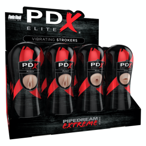 Pipedream Extreme Elite Vibrating Stroker Display – 12 pcs Light/Black ViPstore.hu - Erotika Webáruház - Szexshop