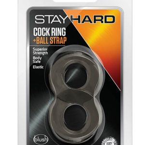 STAY HARD COCK RING AND BALL STRAP BLACK ViPstore.hu - Erotika Webáruház - Szexshop