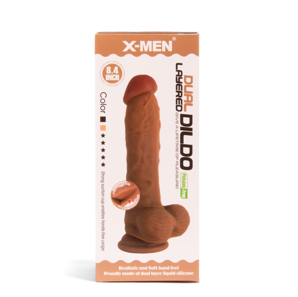 X-MEN 8.4 inch Dual Layered Dildo Brown_B0O50_1 ViPstore.hu - Erotika Webáruház - Szexshop X-MEN 8.4 inch Dual Layered Dildo Brown_B0O50_1 ViPstore.hu - Erotika Webáruház - Szexshop