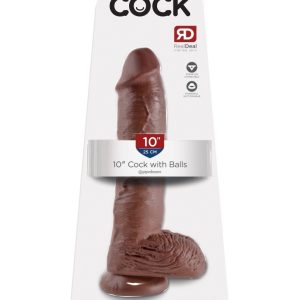 10" Cock with Balls  Brown ViPstore.hu - Erotika Webáruház - Szexshop