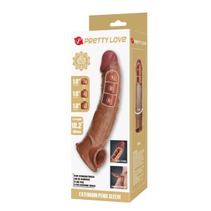 Pretty Love Extension Penis Sleeve 10,2" Brown ViPstore.hu - Erotika Webáruház - Szexshop